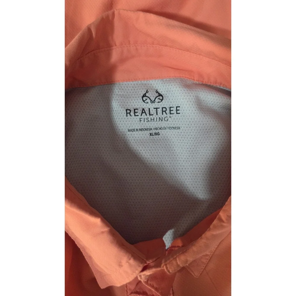 RealTree Fishing Vented Coral Short Sleeve Button Shirt XL
